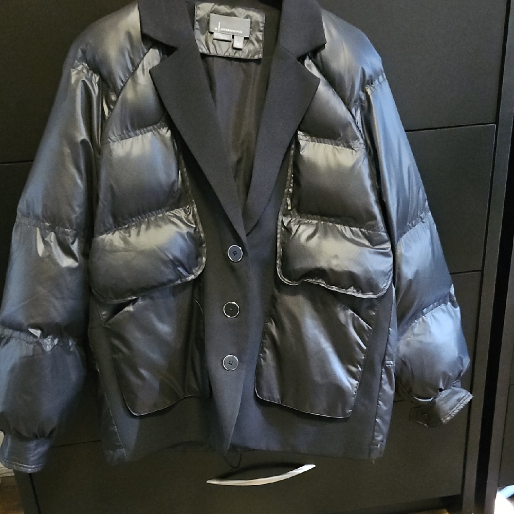 Anthropologie Women's Black Puffer Jacket